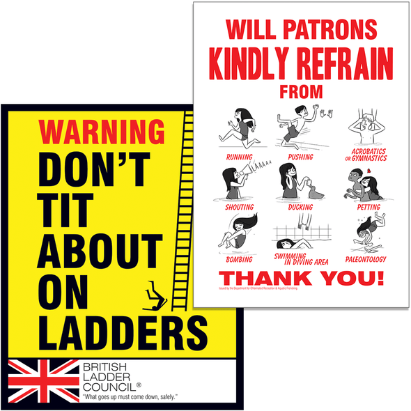 Safety Prints Art John Allison BOTH! $25