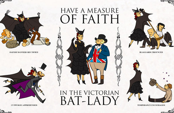 Victorian Bat Lady Print Art Cyberduds   