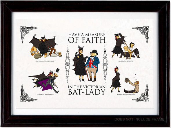 Victorian Bat Lady Print Art John Allison