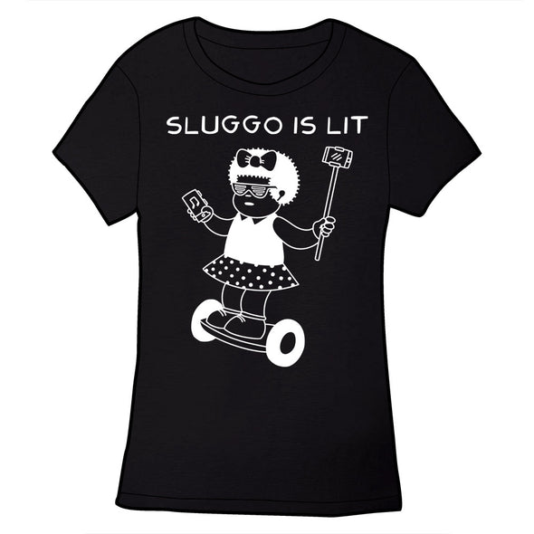 Sluggo Is Lit Shirt *LAST CHANCE* Shirts GoComics Ladies Small Goth Reversed Black