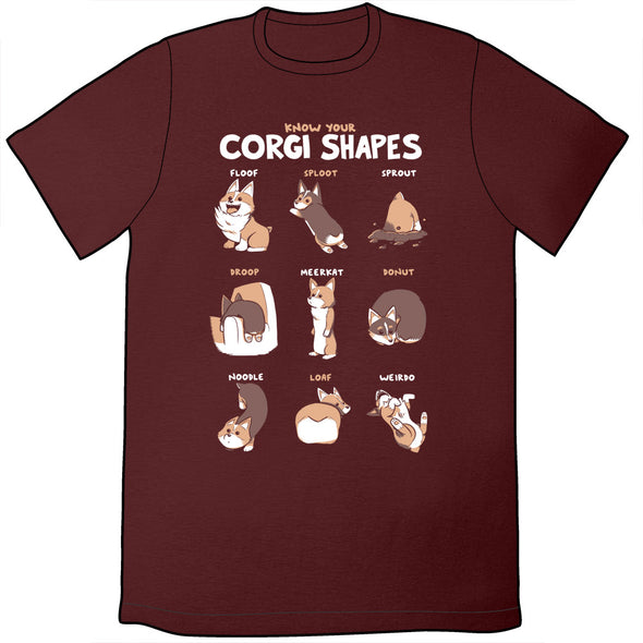 Know Your Corgi Shapes Shirts and Posters Shirts Brunetto Mens/Unisex Small  