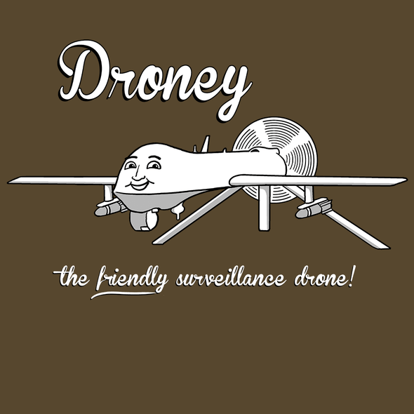 Droney the Friendly Drone Shirt Shirts Tom Tomorrow