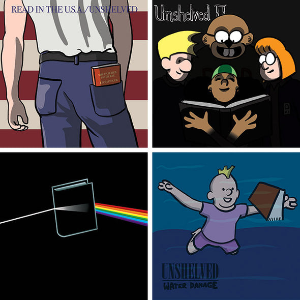 Unshelved Album Cover Parody Prints Art Cyberduds   