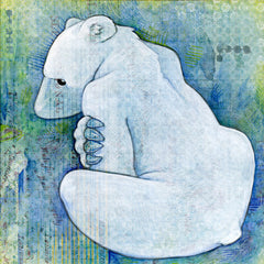 Pale Beasts Prints Art Cyberduds White Bear - 12x12 ($12)  