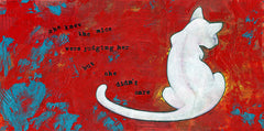 Pale Beasts Prints Art Cyberduds White Cat 1 - 17x11 ($14)  