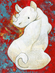 Pale Beasts Prints Art Cyberduds White Rhino - 11x14 ($14)  
