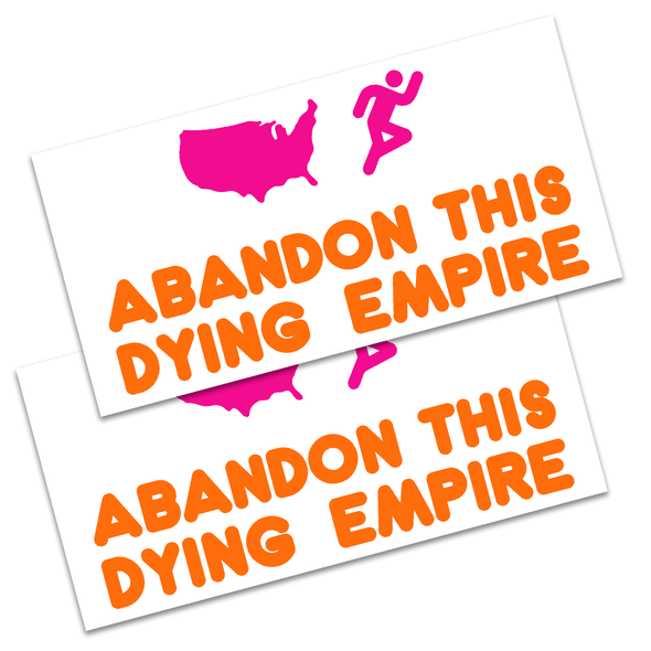America Runs Sticker 2-Pack Stickers Jeffrey Rowland