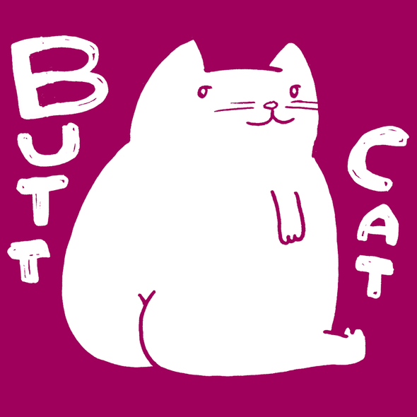 Butt Cat Shirt (Raspberry) Shirts Jeffrey Rowland