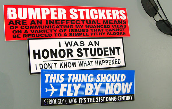 Wondermark Bumper Stickers (Choose Your 3) Stickers Wondermark