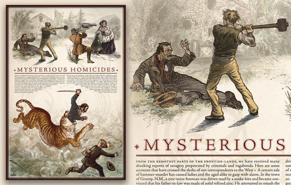 Mysterious Homicides Poster Art Wondermark