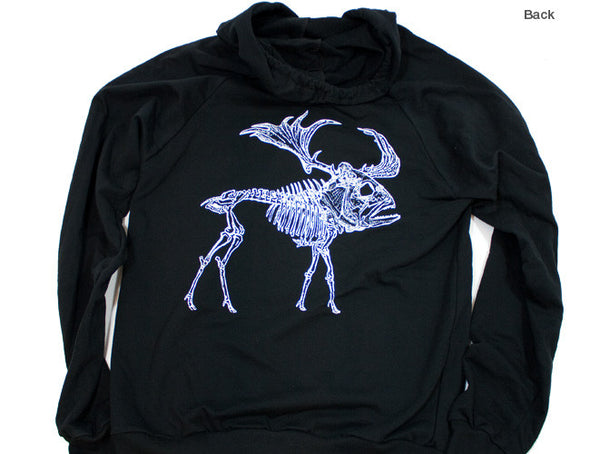 I Believe: Piranhamoose Skeleton Glow Hoodie Hoodies Wondermark