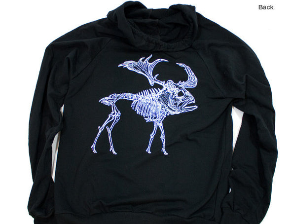 I Believe: Piranhamoose Skeleton Glow Hoodie (by Wondermark) Hoodies Brunetto   