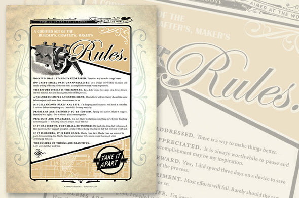 The Tinkerer’s Rules Poster Art Wondermark