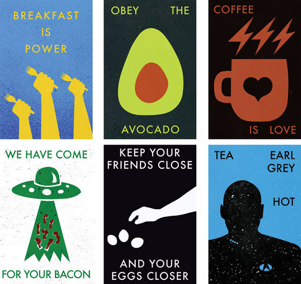 Breakfast Is Power Prints! Art Cyberduds   