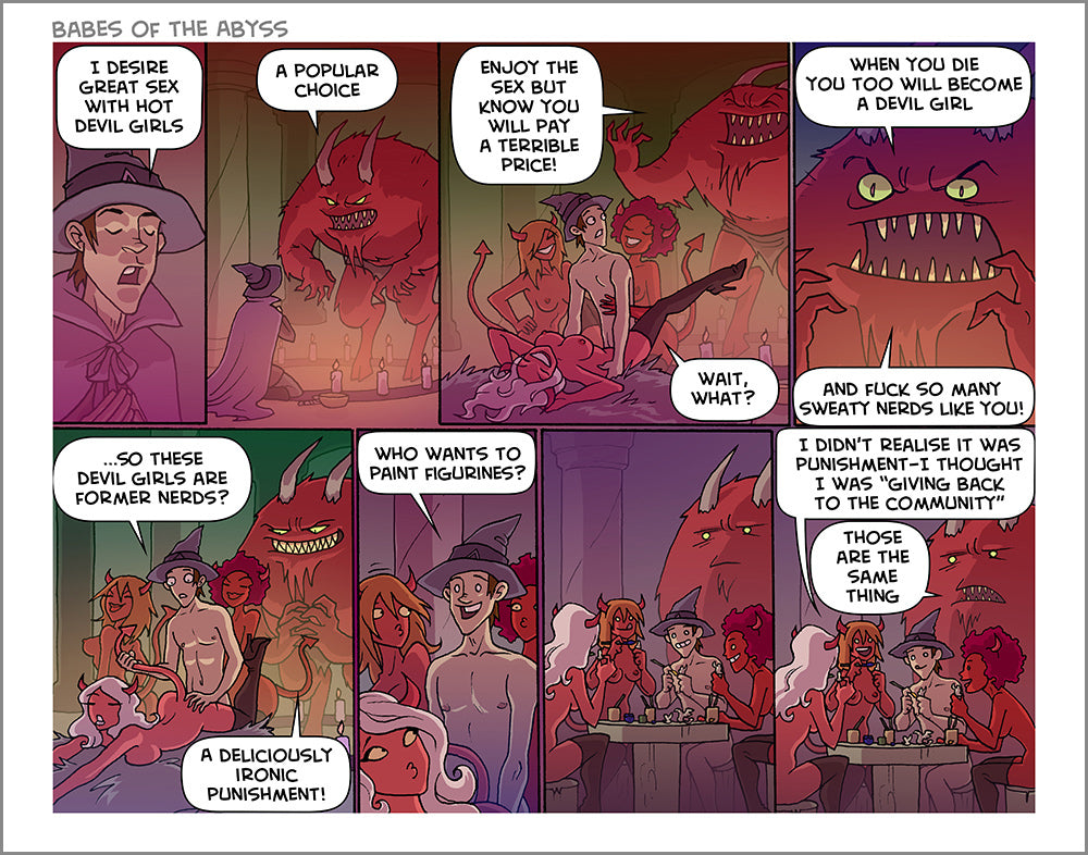 Oglaf Classic Comic Prints Art Oglaf Babes of the Abyss