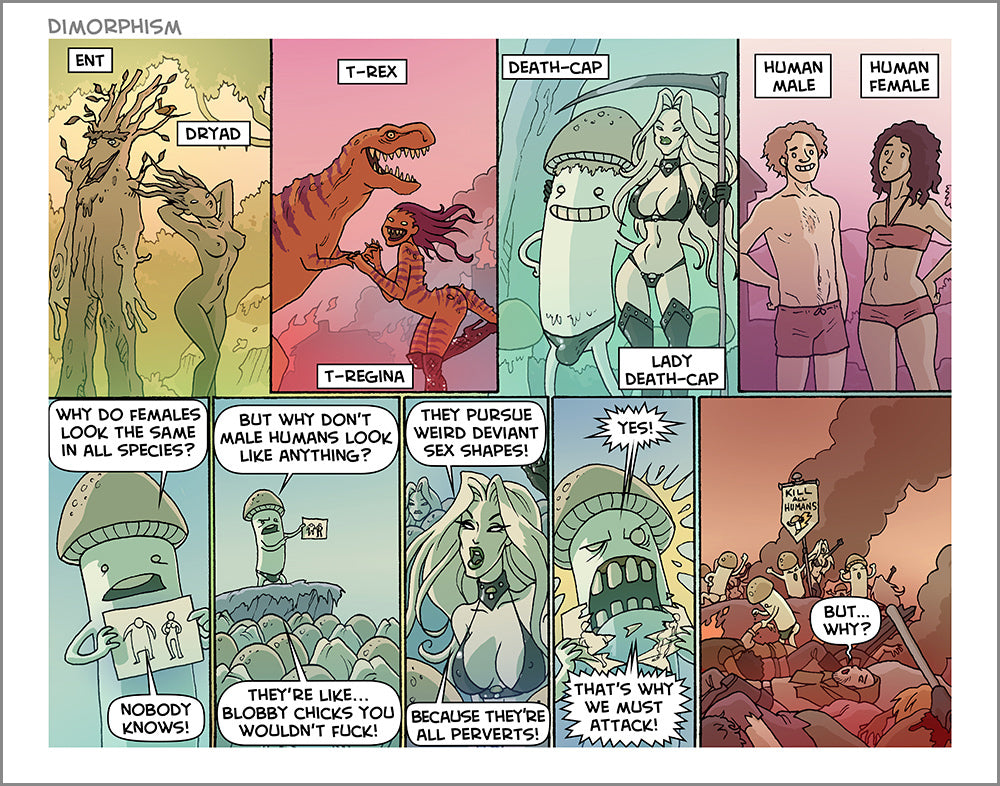 Oglaf Classic Comic Prints Art Oglaf Dimorphism