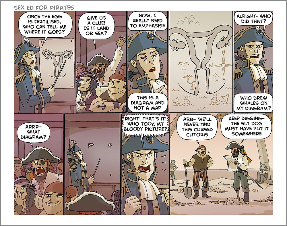Oglaf Classic Comic Prints Art Oglaf Sex Ed for Pirates
