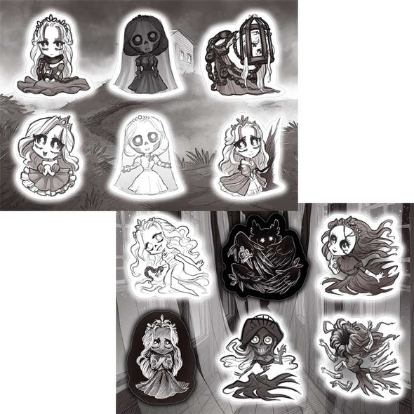 Slay the Princess - The Pristine Cut Sticker Sheets, Wave 2 Stickers Black Tabby Games Both!