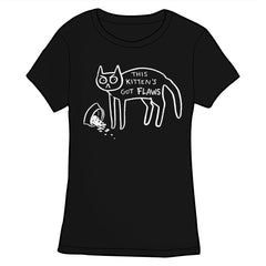 This Kitten's Got Flaws Shirt Shirts & Tops Cyberduds Fitted Small  