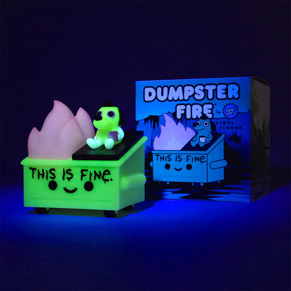 Dumpster Fire - This is Fine Vinyl Figure Glow Edition Accessories KCG   
