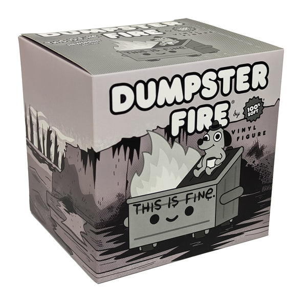 Dumpster Fire - This is Fine Vinyl Figure Newsprint Edition Accessories KCG   