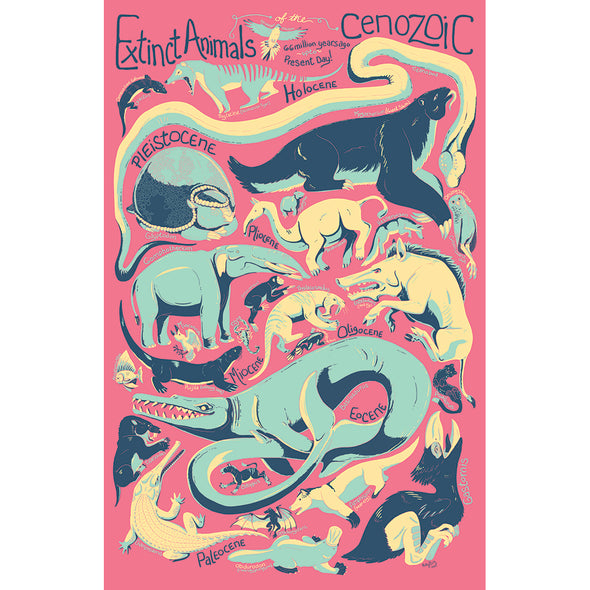 Extinct Animal Prints Art Cyberduds Extinct Animals of the Cenozoic  