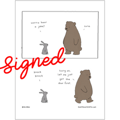 Liz Climo SIGNED Prints! Art Cyberduds Knock Knock  