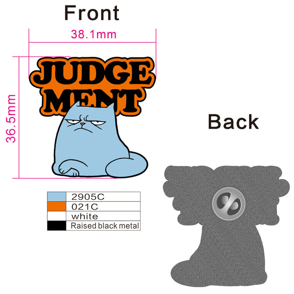 Judgement Cat Pin Pins and Patches Oglaf