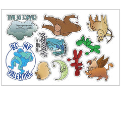 Oglaf Sticker Packs Stickers Oglaf Oglaf 3 Sticker Sheet 02 (feat. Bigfoot)