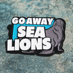 Wondermark Enamel Pins | SERIES 2 Pins and Patches Wondermark Go Away Sea Lions