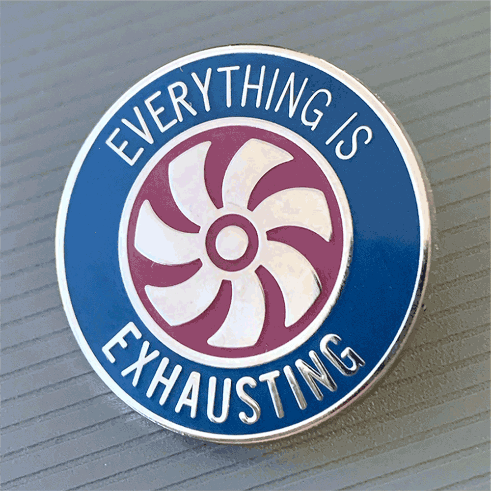 Wondermark Enamel Pins | SERIES 1 Pins and Patches Wondermark Exhausting