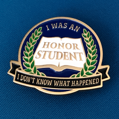 Wondermark Enamel Pins | SERIES 2 Pins and Patches Wondermark Honor Student (Badge)