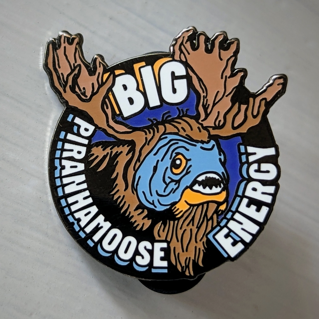 Wondermark Enamel Pins | SERIES 2 Pins and Patches Wondermark Big Piranhamoose Energy