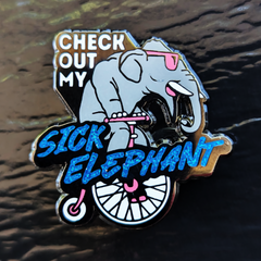 Wondermark Enamel Pins | SERIES 2 Pins and Patches Wondermark Check Out My Sick Elephant