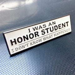 Wondermark Enamel Pins | SERIES 1 Pins and Patches Wondermark Honor Student (White)