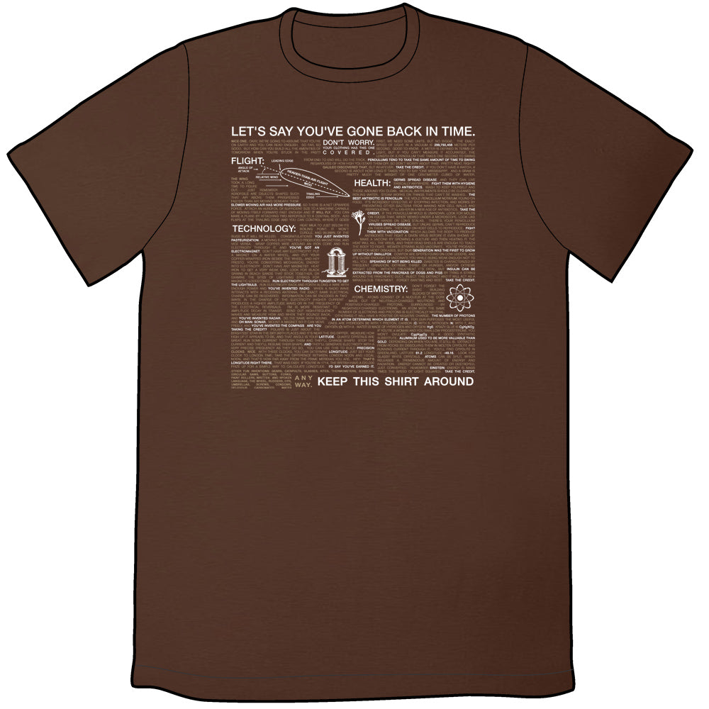 Time Traveler Essentials Shirt Shirts Brunetto Unisex Small Brown 