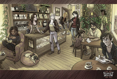 Scarlet Hollow Prints (13x19") LIMITED TIME! Accessories Black Tabby Games Coffee Shop