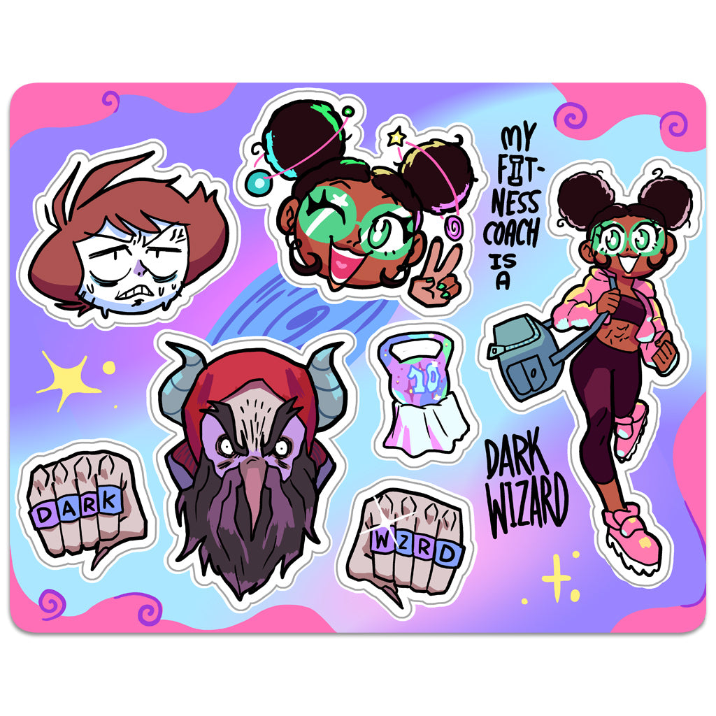 Dark Wizard Sticker Sheet *LIMITED TO 300* Stickers Shen Comix