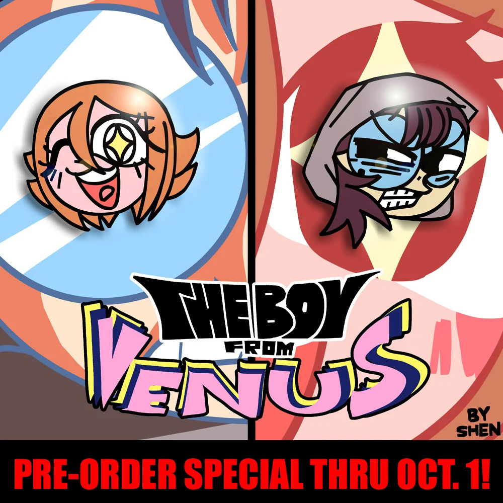 The Boy from Venus Pins PRE-ORDER Pins and Patches Shen Comix