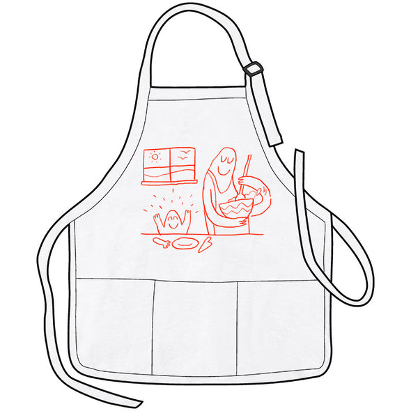 Cooking Apron Other Apparel Brunetto Pinkish on White  