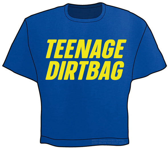 Teenage Dirtbag Crop Top (Blue)