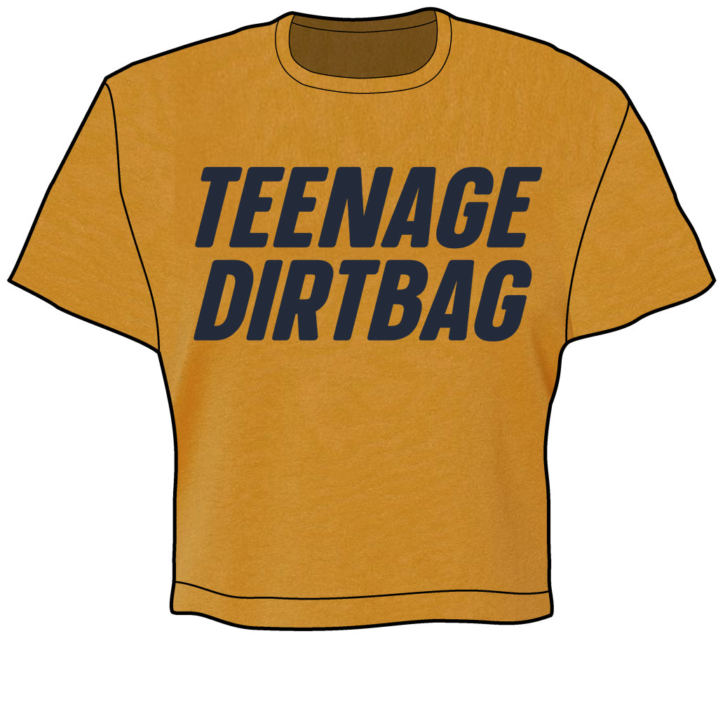 Teenage Dirtbag Crop Top (Gold) Shirts & Tops Wheatus