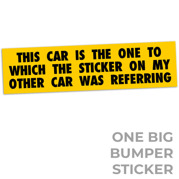 Correct Car Identification Stickers Stickers Stickermule One Big Bumper Sticker  