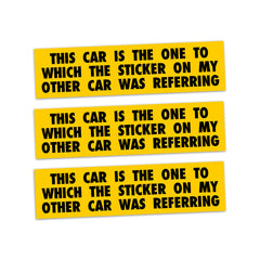 Correct Car Identification Stickers Stickers Stickermule Three Little Ones  