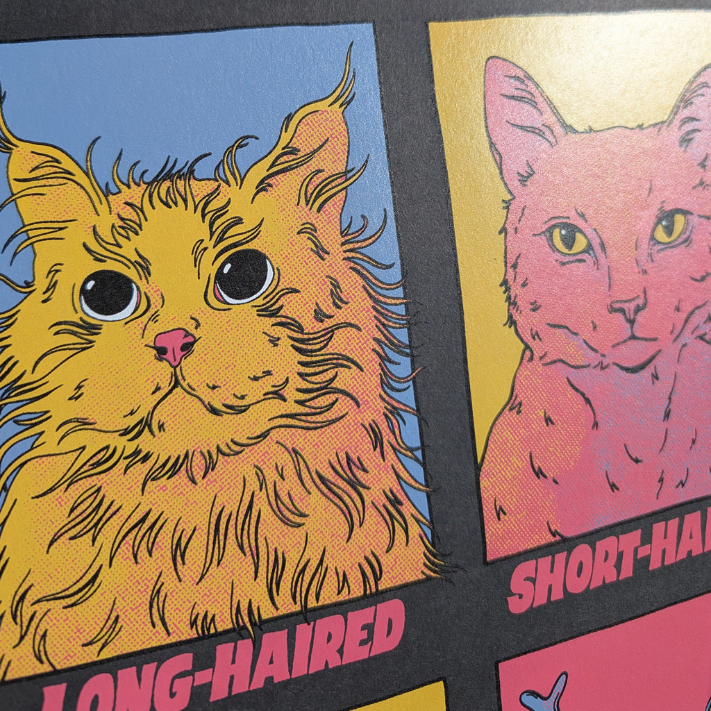 Four Types of Cats Limited Screen Printed Poster Art Welcome to Night Vale