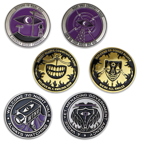 WTNV Coins Welcome to Night Vale All Three!