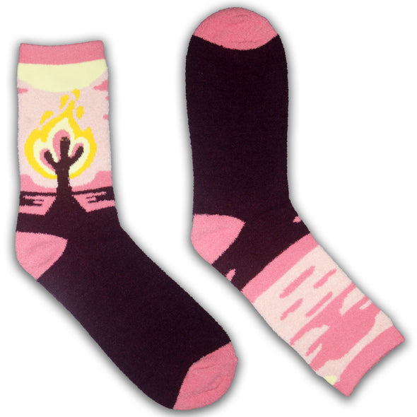 Fuzzy Desert Cactus Socks