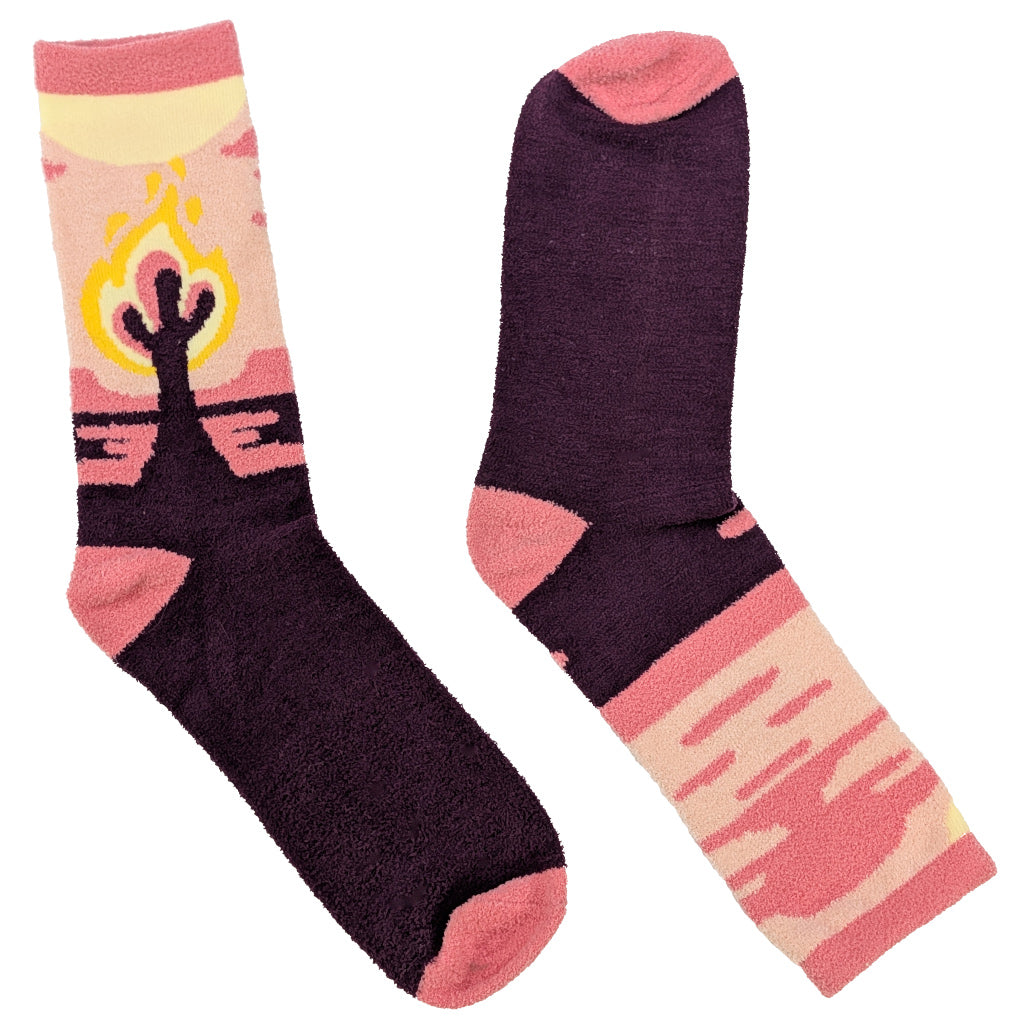 Fuzzy Desert Cactus Socks