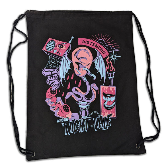 Hello Listeners Drawstring Backpack Bags Welcome to Night Vale