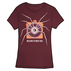 Spider Projector Attic Tour Shirt PRE-ORDER Shirts Brunetto Maroon Fitted Small 